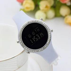 1pc Women Apricot Silicone Strap Minimalist Casual Electronic Watch Apricot