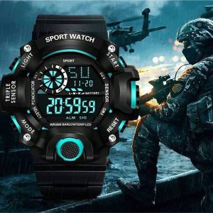 New Sport Style Electronic Watch For Students, Teenagers And Adults With Night Light For Boys And Girls In Middle And High School Black